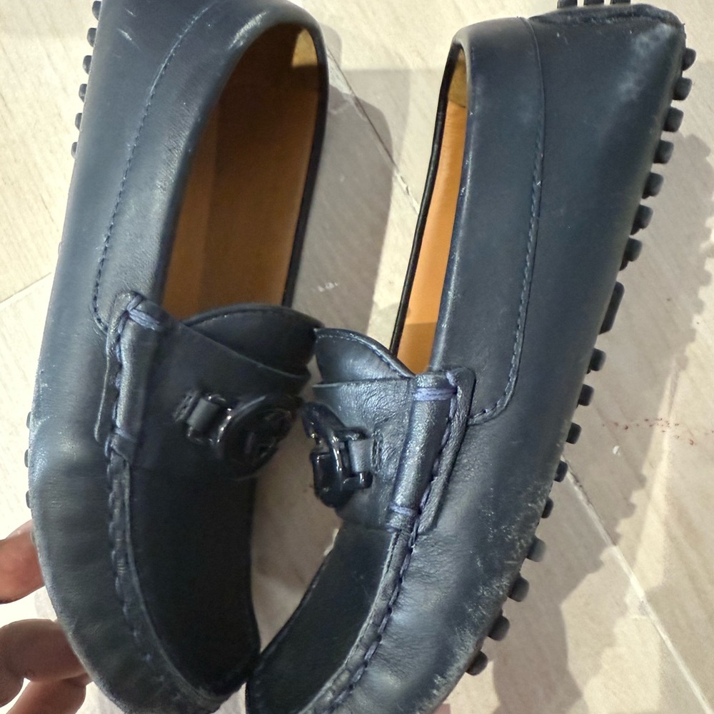 Gucci Dark Blue Leather Loafers